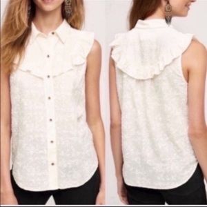 Anthropologie Maeve  Button down blouse